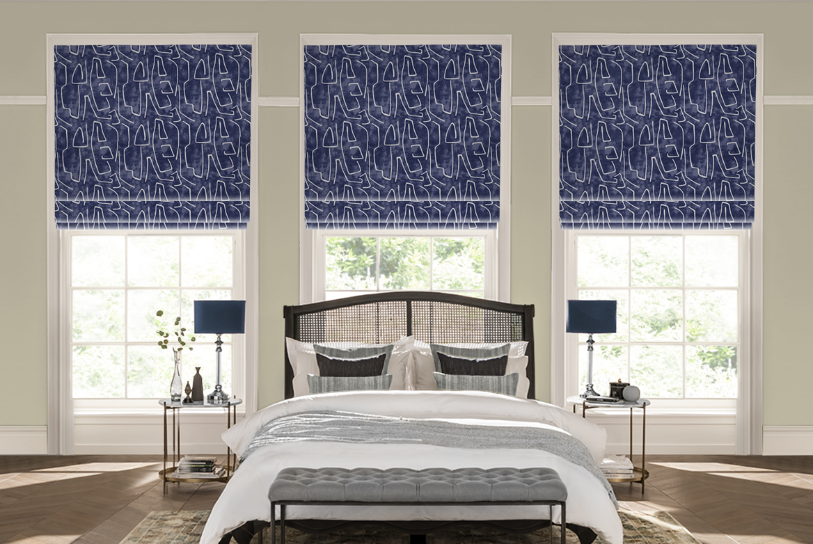 TS 2023 ROMAN BLINDS ROOMSET AZAMI INDIGO