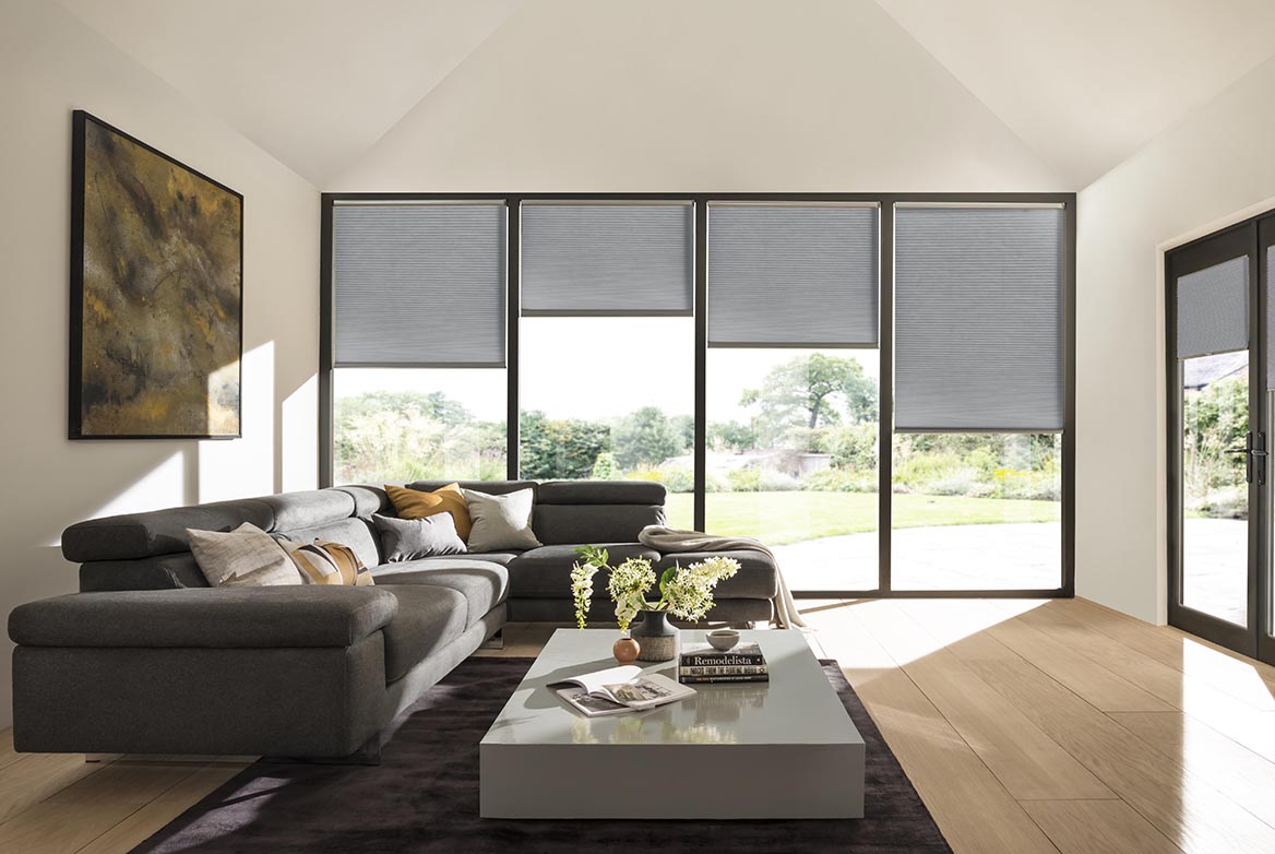 Ts 2021 Duette Blinds Roomset Silk Crosshatch Raven 1168X782