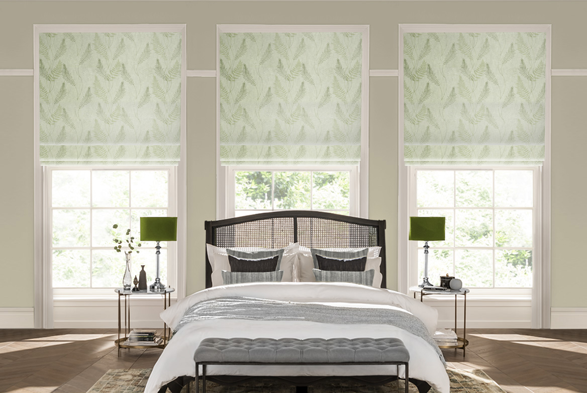 TS 2023 ROMAN BLINDS ROOMSET PHYLLIS FERN GREEN
