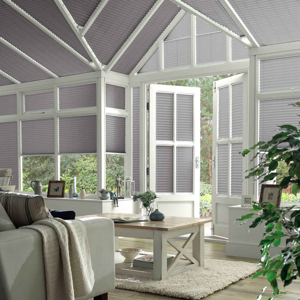 TS PLEATED SHAPED ROOF SHEER STEEL