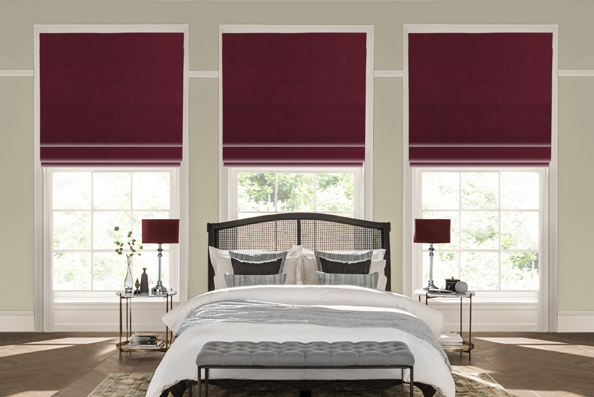 TS 2023 ROMAN BLINDS ROOMSET HEMINGFORD ROUGE