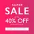 Promotional banner up to 40% off selected styles, book a consultation