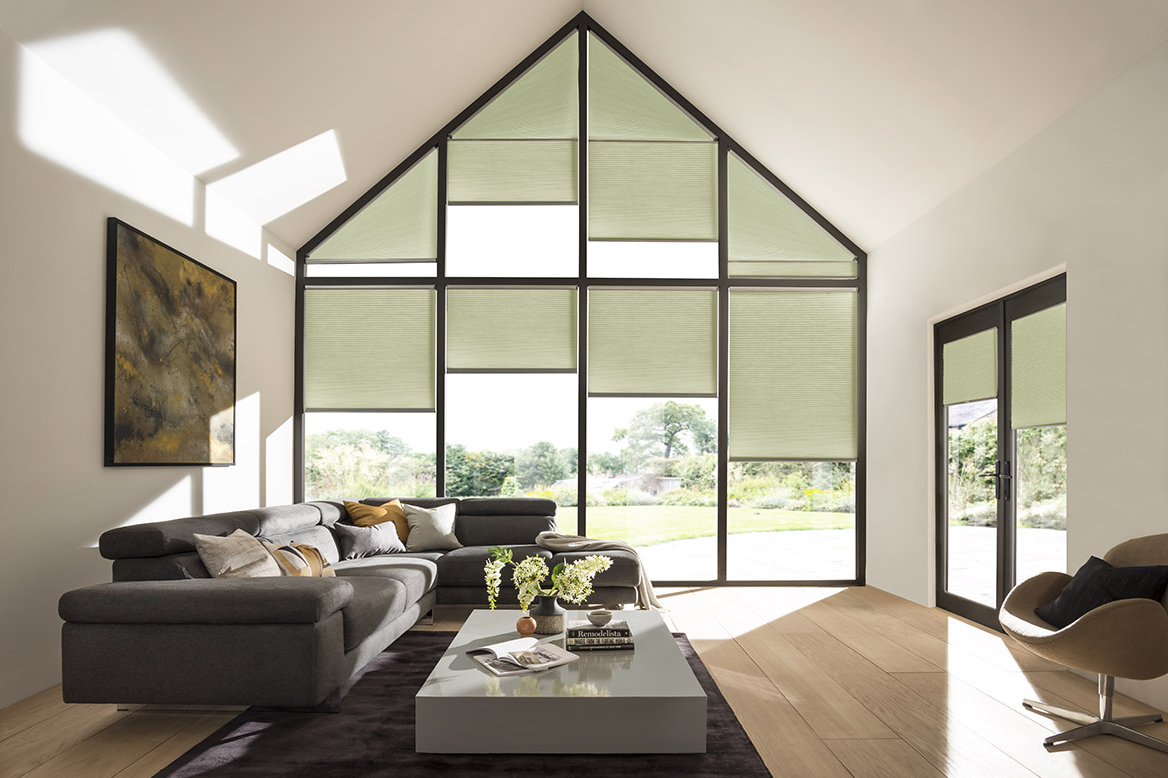 Ts 2021 Duette Blinds Roomset Duotone Celadon Green 1168X782