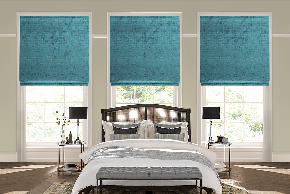 Ts 2021 Roman Blinds Roomset Brilliance Peacock 1168X782