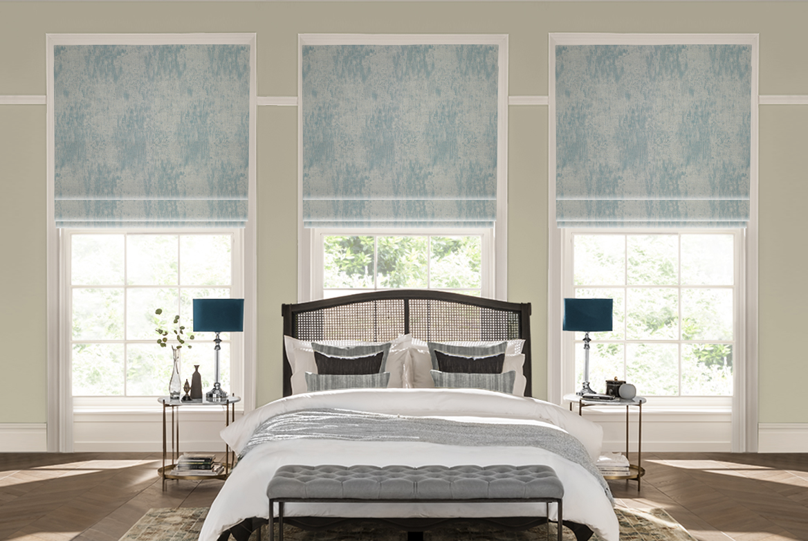 TS 2023 ROMAN BLINDS ROOMSET MALLOW ARCTIC