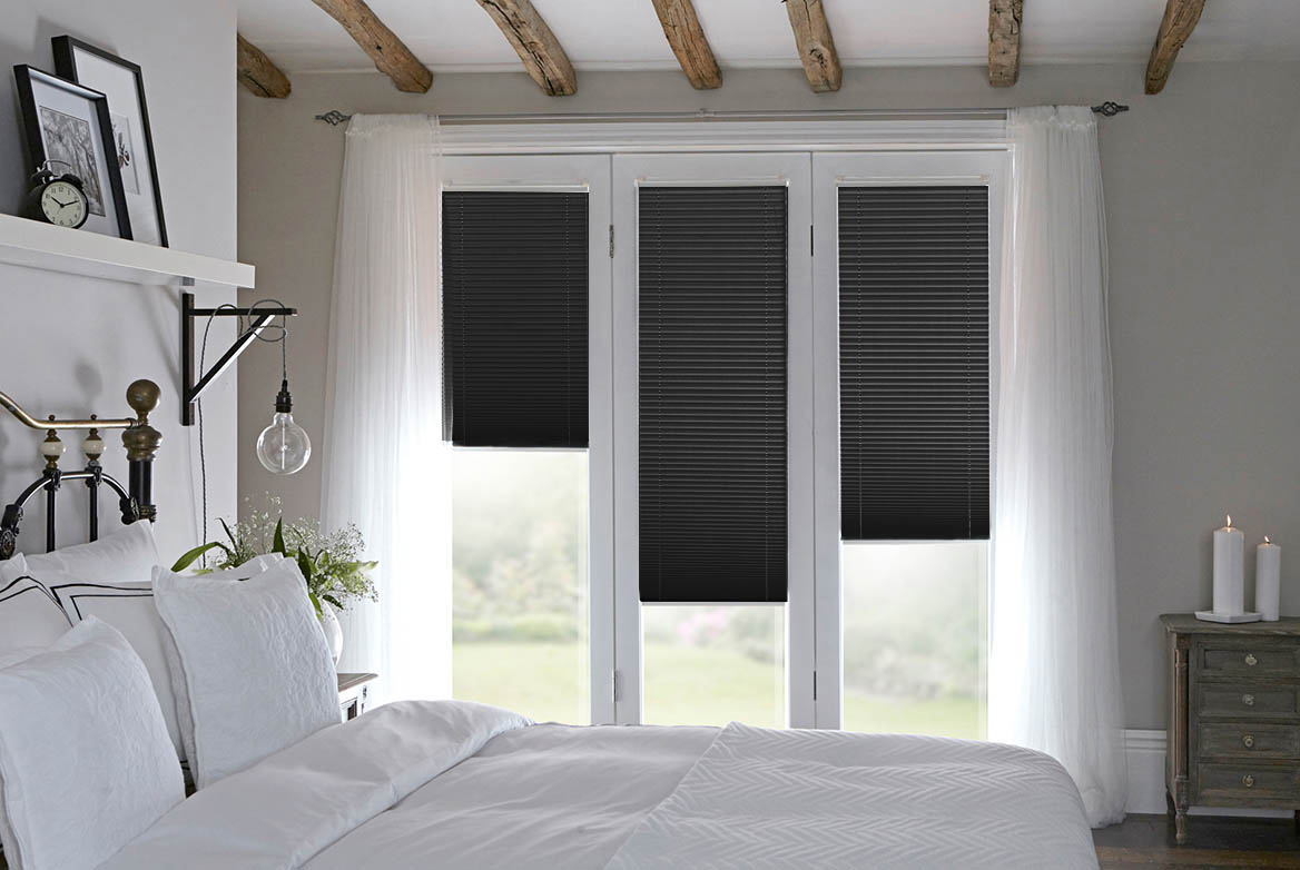 Ts 2021 Micro Pleat Blinds Roomset Ebony 1168X782