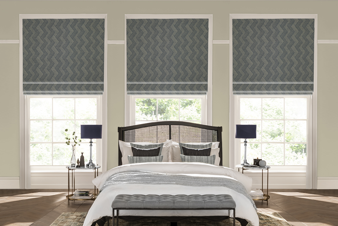 TS 2023 ROMAN BLINDS ROOMSET CALLA INDIGO