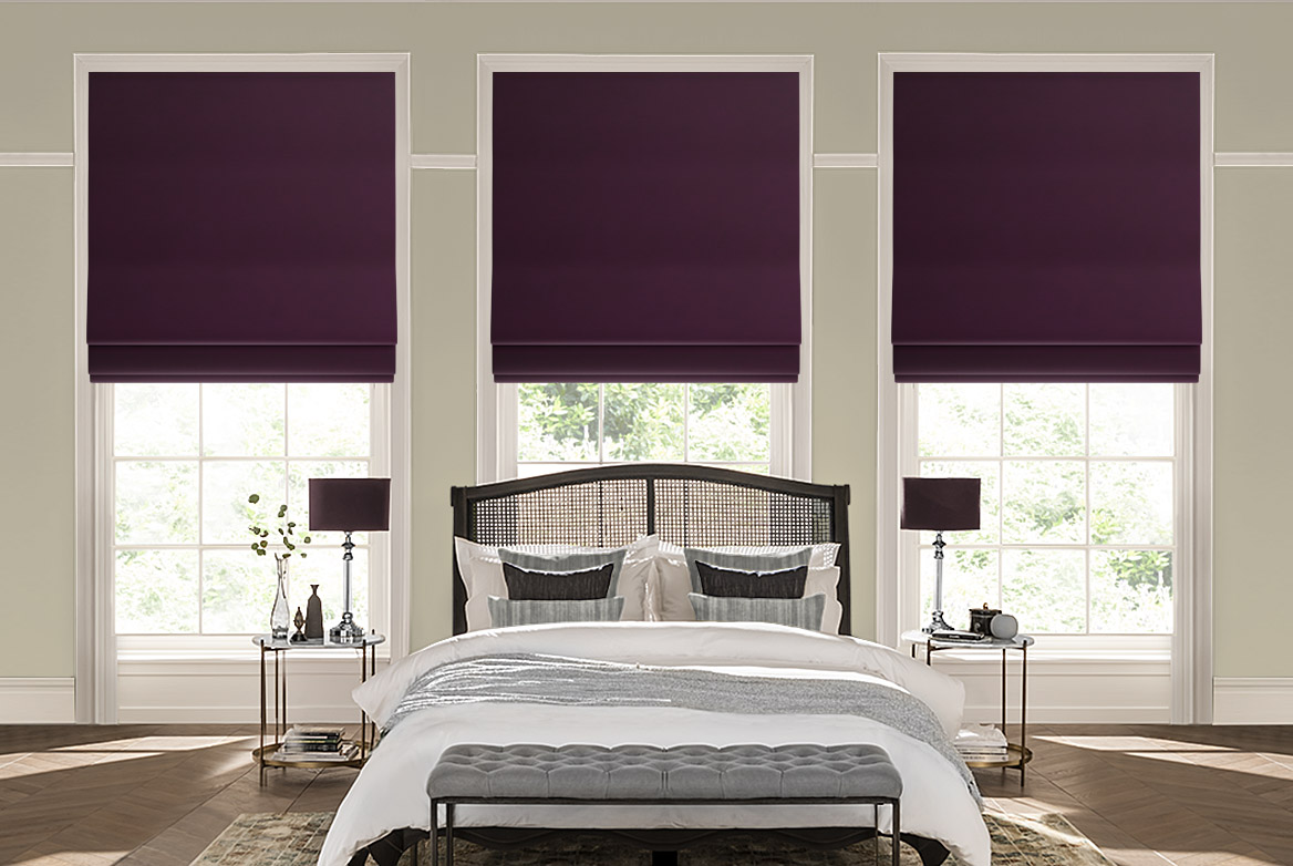 Ts 2022 Roman Blinds Roomset Marseille Plum