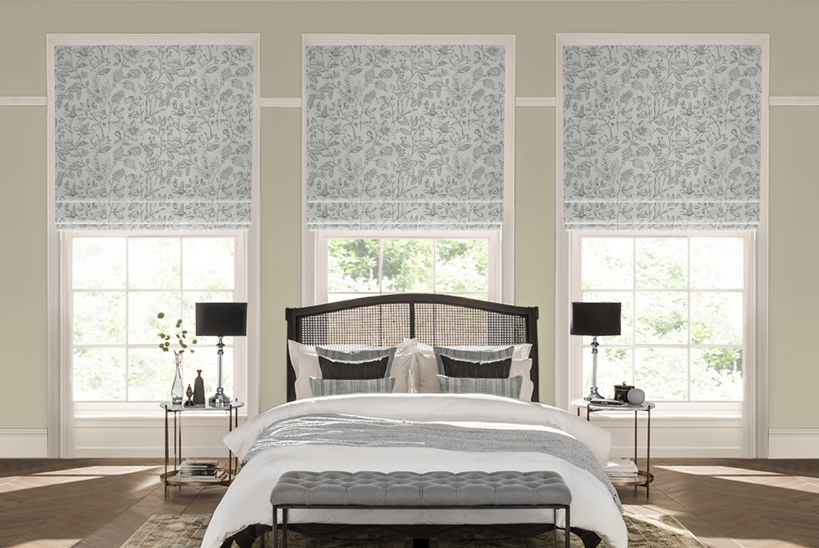 TS 2023 ROMAN BLINDS ROOMSET SENNA SILVER