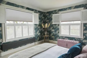 Ts 2022 Influencer Caroline Macleod Bedroom White Shutter Duette Dimout Bone Landscape 3886