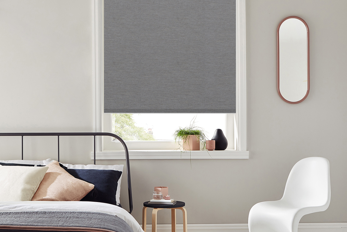 TS 2023 ROLLER BLIND WEB ROOMSET FLEET BLACKOUT CHARCOAL